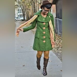 Knitted Dove Carnaby Coat . Size M